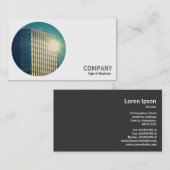 丸い写真 – Sun Reflection of a Office Block 名刺 (正面/裏面)