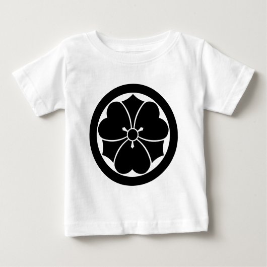 丸い剣を持つ木製下垂木 ベビーTシャツ (正面)