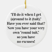 丸い塊茎 セラミックオーナメント (裏面)