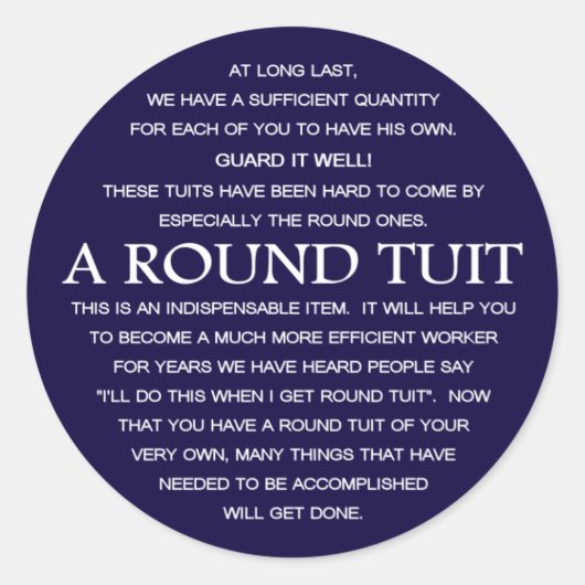 丸い塊茎 ラウンドシール (正面)