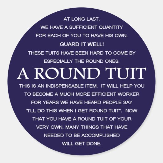 丸い塊茎 ラウンドシール (正面)