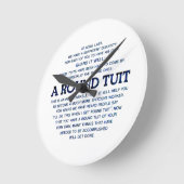 丸い塊茎 ラウンド壁時計 (傾斜)