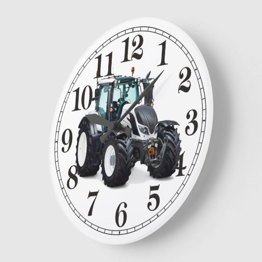 丸い壁掛け用トラクターイメージ ラージ壁時計 (傾斜)