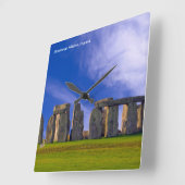 丸い大きな壁時計のためのストーンヘンジ画像 スクエア壁時計 (傾斜)