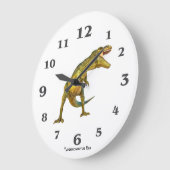 丸い大壁時計用の恐竜の画像 ラージ壁時計 (傾斜)