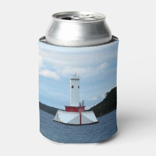 丸い島の通過灯 缶クーラー (缶正面)
