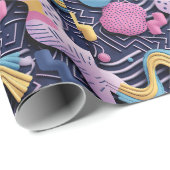 丸い形状のパステルライン ラッピングペーパー (ロールコーナー)