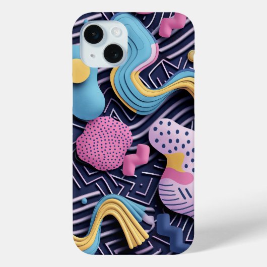 丸い形状のパステルライン Case-Mate iPhoneケース (裏面)