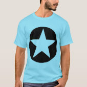 丸い星 – 黒 Tシャツ (正面)
