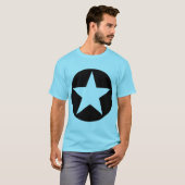 丸い星 – 黒 Tシャツ (正面フル)