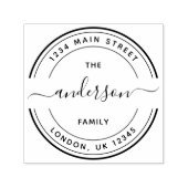 丸い書道台本ファミリー差出人住所 セルフインキングスタンプ (デザイン)