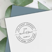 丸い書道台本ファミリー差出人住所 セルフインキングスタンプ