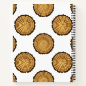 丸い木目模様の白 ノートブック (裏面)