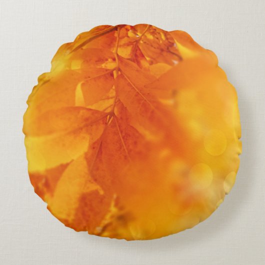 丸い枕の色の紅葉 ラウンドクッション (正面)