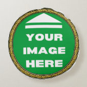 丸い枕 – -パーソナライズされたイメージの追加/文字 ラウンドクッション (裏面)