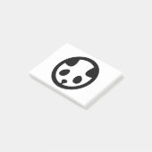丸い枠のクマ ポストイット (アングル)