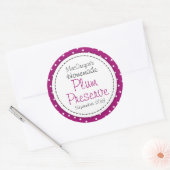 丸い梅の生地又はジャムの瓶の食品ラベル ラウンドシール (封筒)