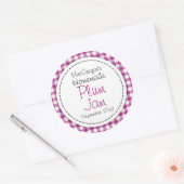 丸い梅の生地又はジャムの瓶の食品ラベル ラウンドシール (封筒)