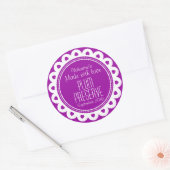 丸い梅の生地又はジャムの瓶の食品ラベル ラウンドシール (封筒)