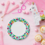 丸い泡の子のパターン ペーパープレート (パーティー)