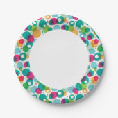 丸い泡の子のパターン ペーパープレート (正面)