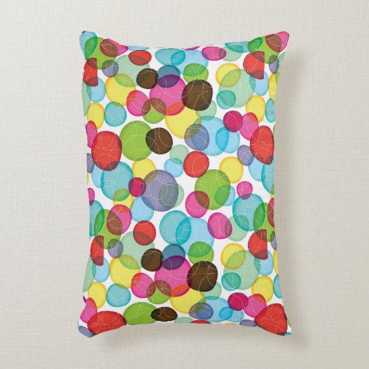 丸い泡の子パターン2 アクセントクッション (正面(垂直))