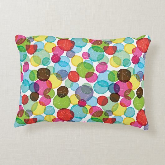 丸い泡の子パターン2 アクセントクッション (裏面)