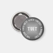 丸い灰色のユーモアのあるグラデーション マグネット (正面/裏面)