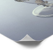 丸い煙突ボウル付きゴブレット ポスター (角)