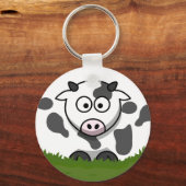 丸い牛 キーホルダー (正面)