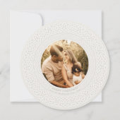 丸い牡蠣+オフホワイトケルトの休日のフォトカード シーズンカード (正面)