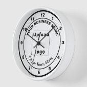 丸い白い木製フレーム時計のビジネスブランド 壁時計 (傾斜)