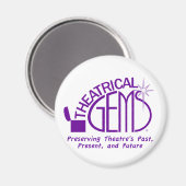 丸い白い磁石 マグネット (正面/裏面)