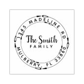 丸い矢印 ハート リターン アドレス スタンプ (インプリント)