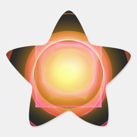 丸い穴の四角いペグ 星シール (正面)