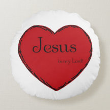 丸い綿枕とハート