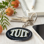 丸い縫合 キーホルダー (側面)