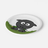 丸い羊 ペーパープレート (アングル)