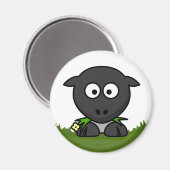 丸い羊 マグネット (正面/裏面)