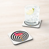 丸い美しいフラミンゴ コースター (右側)