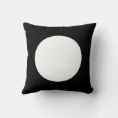 丸い色 – 白と黒 クッション (裏面)
