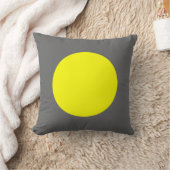 丸い色 – 黄色と灰色 クッション (ブランケット)