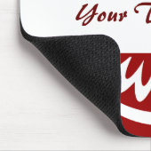 丸い花 – ルビーレッド マウスパッド (コーナー)