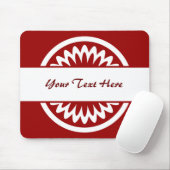 丸い花 – ルビーレッド マウスパッド (マウス)