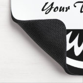 丸い花 – 黒 マウスパッド (コーナー)