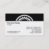 丸い花 – 黒 名刺 (裏面)