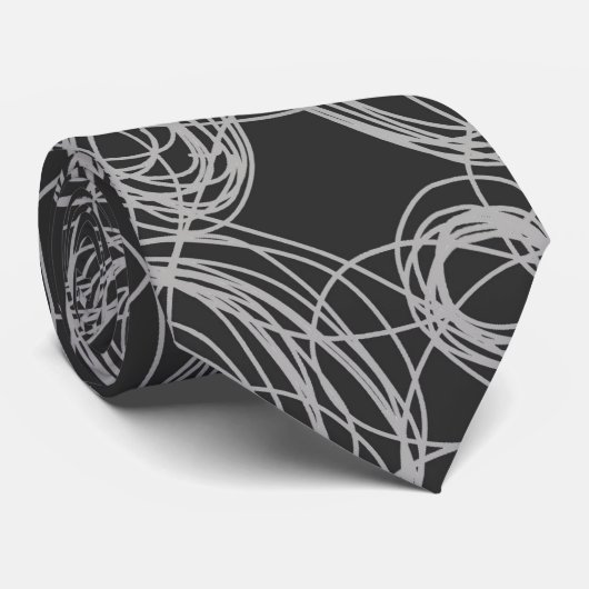 丸い落書き ネクタイ (ロール)