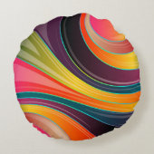 丸い装飾用クッション(数々の色)。 ラウンドクッション (裏面)