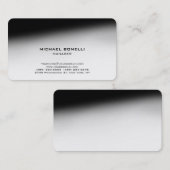 丸い角の灰色の黒いビジネススタイリッシュカード 名刺 (正面/裏面)