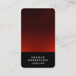 丸い角の黒い赤エレガントの名刺 名刺